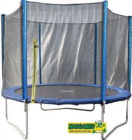 CAMA ELASTICA MASGAMES JUNIOR 244 CON RED DE SEGURIDAD